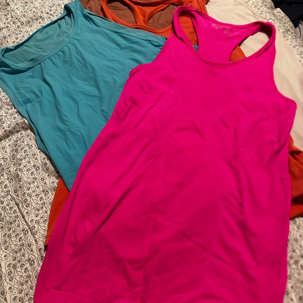 Active USA Hot Pink Racerback Tank Top